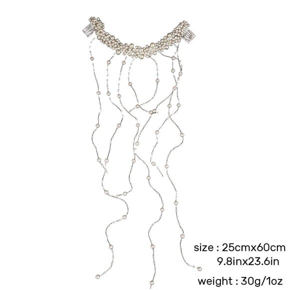 Flower Crown Women Floral Pearl Headband Wedding Bridal Festival Hair Accessory - Picture 6 of 6